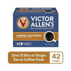 Close-up of Caramel Macchiato pod highlighting rich aroma and caramel notes.