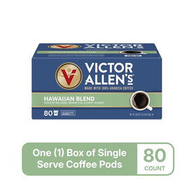 Close-up of Hawaiian Blend packaging and roast label