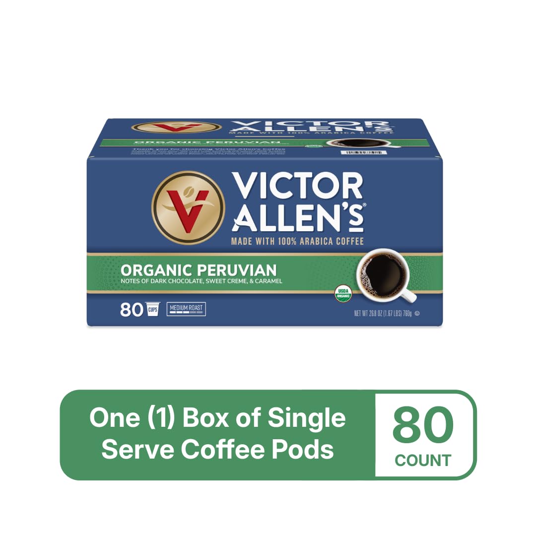 K-Cup brewer with Victor Allen's pod ready for easy brew