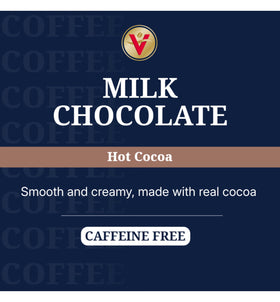 Victor Allen's Milk Chocolate Cocoa pod brewing in cup reveals rich aroma and creamy texture.