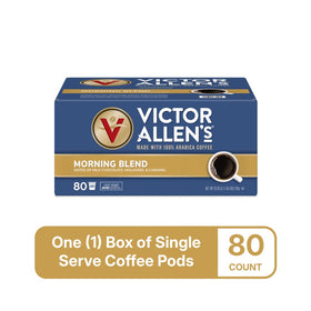 Victor Allen's Morning Blend close-up reveals smooth, balanced aroma for everyday coffee lovers
