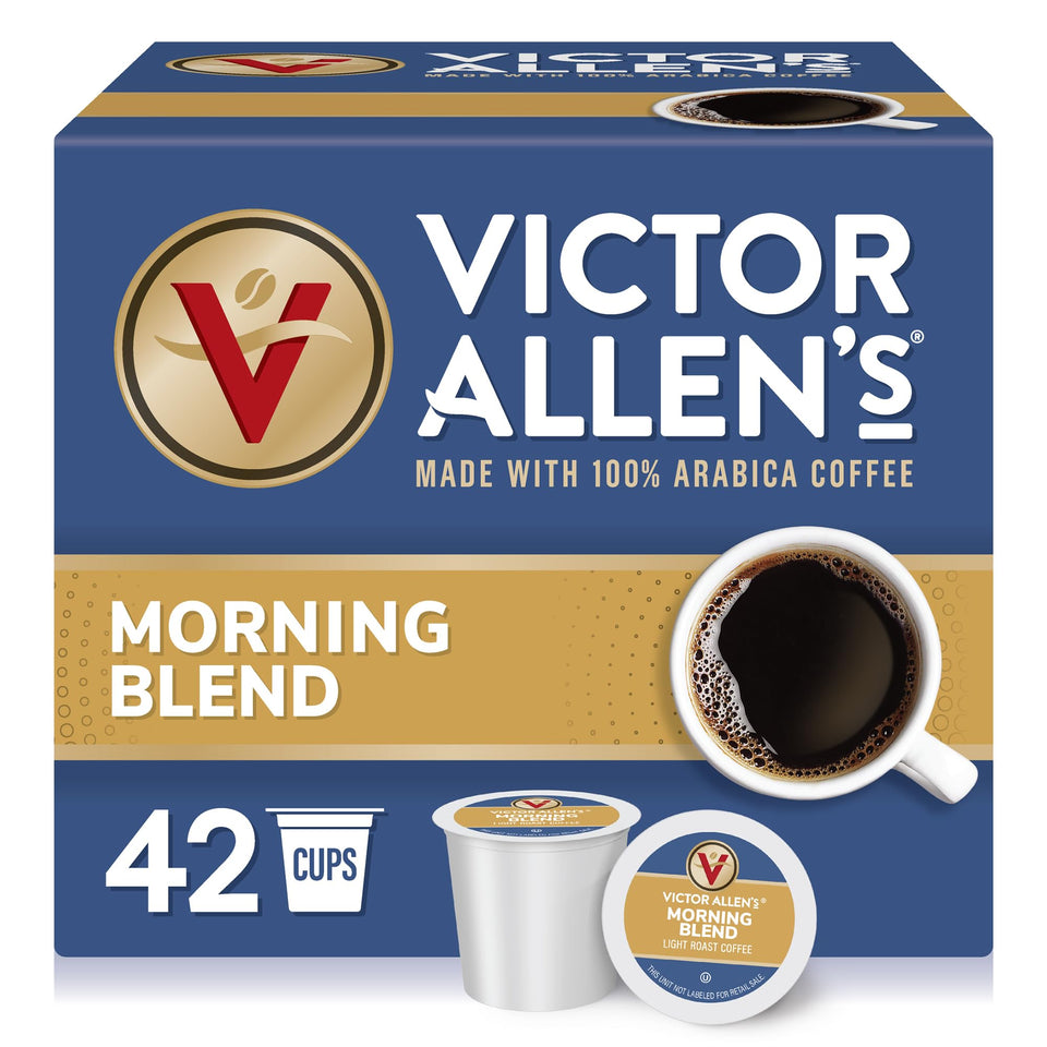 Victor Allen's Morning Blend pods ready for quick Keurig brews with smooth, balanced flavor.