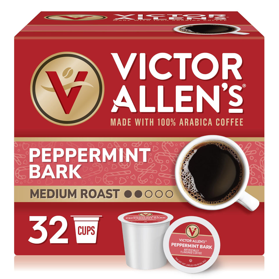 Victor Allen's Peppermint Bark box displays festive packaging and holiday flavor