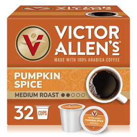 Victor Allen's Pumpkin Spice flavored pod in a box for convenient mornings