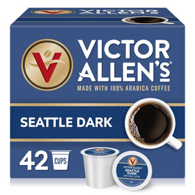 Victor Allen's Seattle Dark box of pods for quick bold mornings.