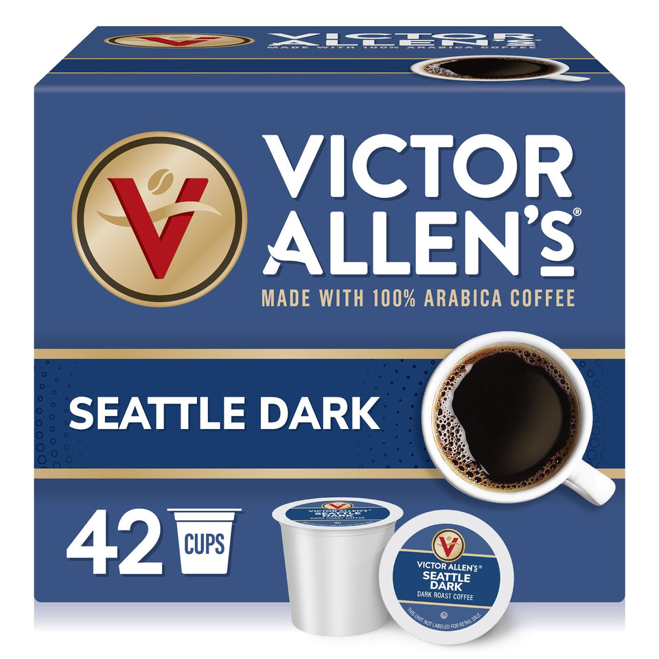 Victor Allen's Seattle Dark box of pods for quick bold mornings.