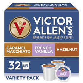 Victor Allen's Coffee variety pack box with 32 pods for Keurig brewers