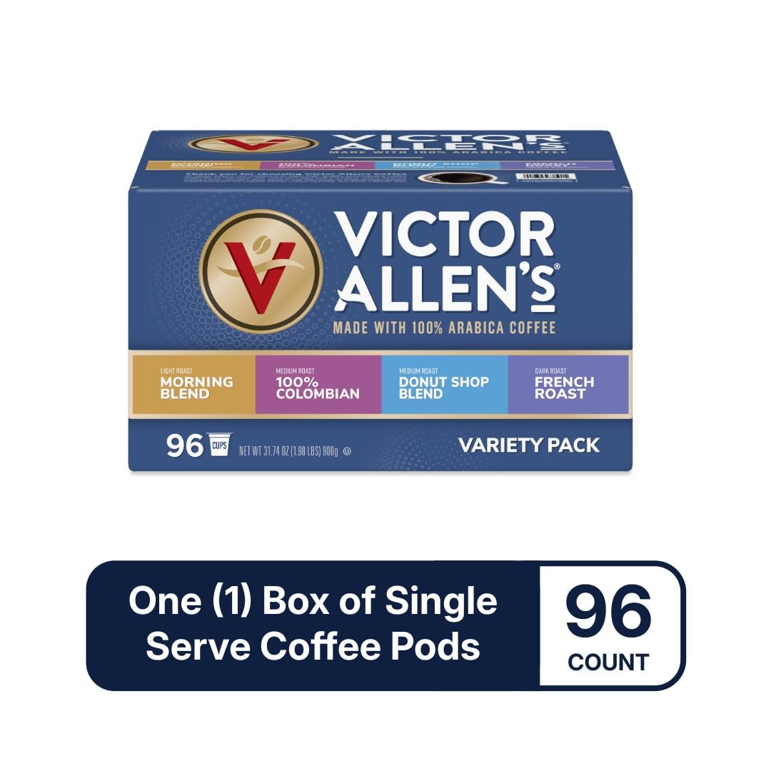 Victor Allen's Donut Shop Blend pod with mellow yet bright bite