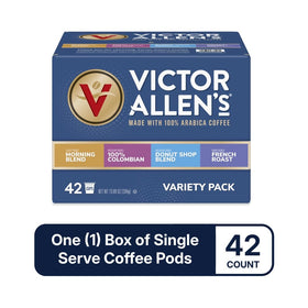 Victor Allen's Donut Shop Blend pods delivering mellow yet bold notes