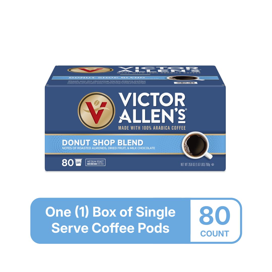 Donut Shop Blend pod in Keurig brewer for quick weekday mornings.