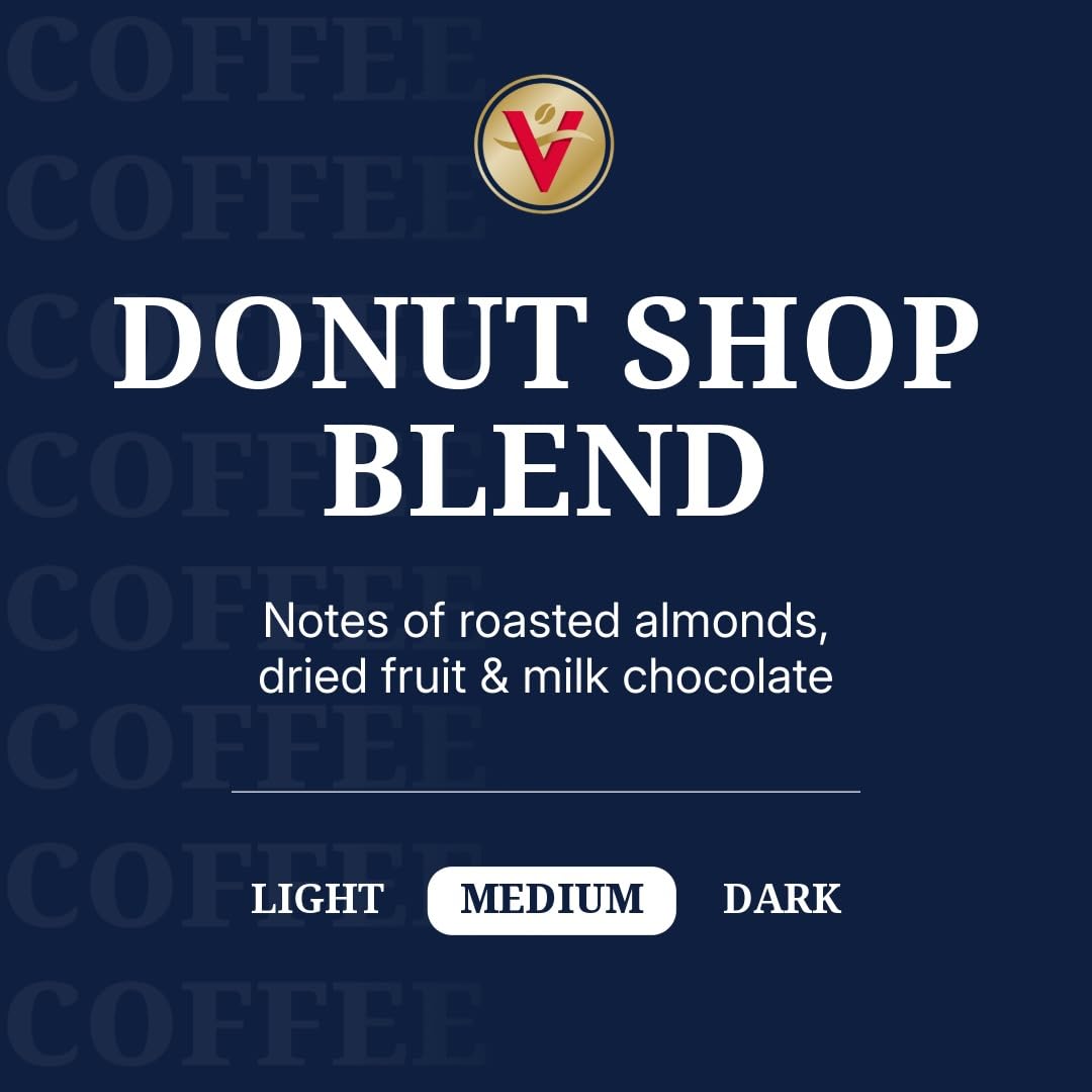 Close-up of Donut Shop Blend pod highlighting single-serve convenience.