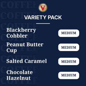 Victor Allen's Peanut Butter Cup pod close-up for Keurig brewers, delivering creamy chocolate notes.