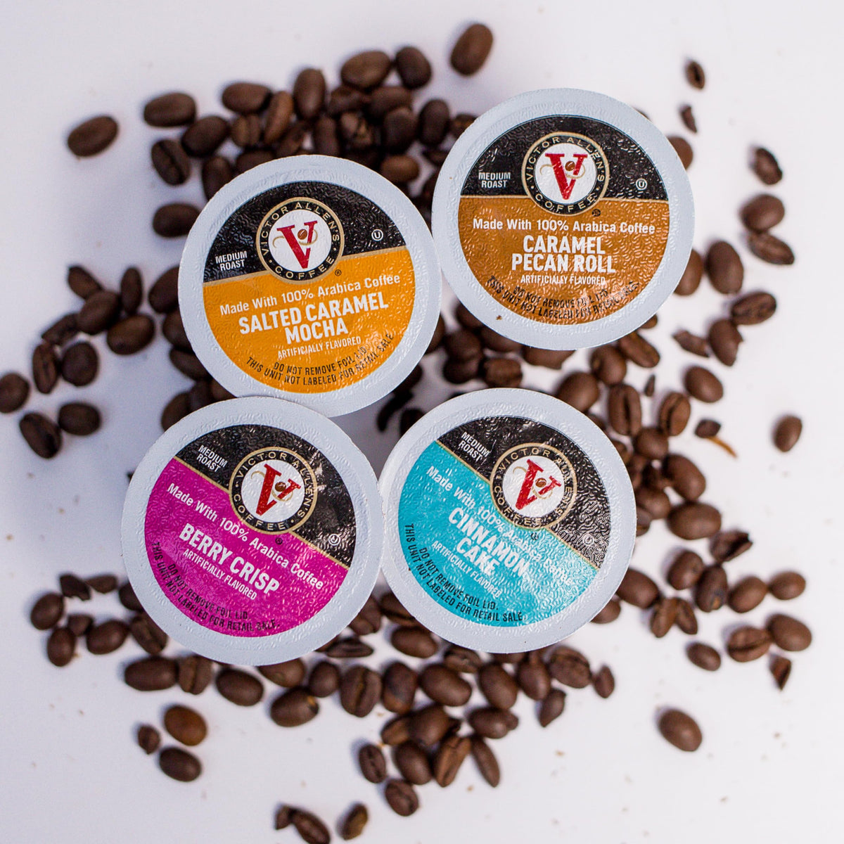 Victor Allen's salted caramel mocha pods for Keurig, sweet and balanced.
