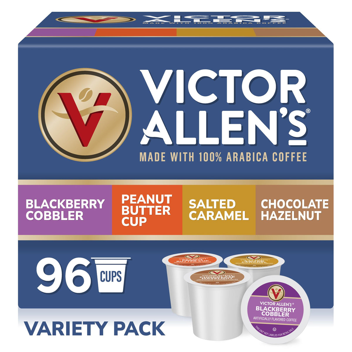 Victor Allen's Sweet & Salty variety box, convenient single-serve pods for Keurig brewers.