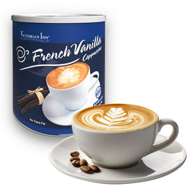 Victorian Inn cappuccino mixing cup displaying creamy foam for rich beverages