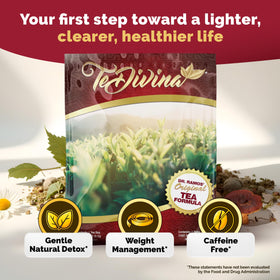 Vida Divina Te Divina cup steaming, inviting aroma signaling a soothing, energizing break.