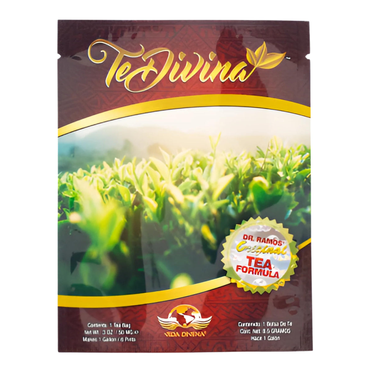 Vida Divina TeDivina packaging highlights a plant-based cleanse for daily wellness