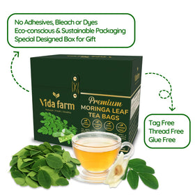 Vida Farm 125 Premium Moringa Tea Bags aroma captures a calm, inviting tea experience