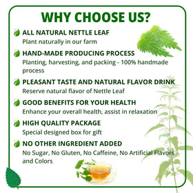 Vida Farm dried nettle leaf tea offers subtle aroma and smooth flavor