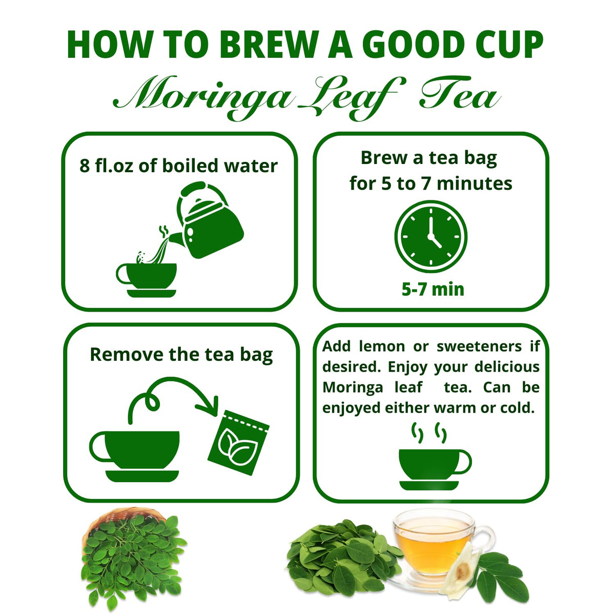 Vida Farm Vegan Moringa Tea Bags vegan-friendly label, ideal for plant-based tea rituals
