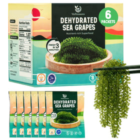 VieTreasures Dehydrated Sea Grapes pack front, convenient portion for salads and sushi.