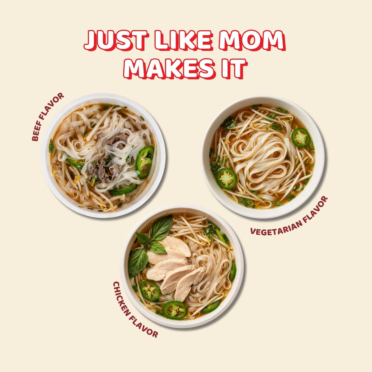 VIFON Pho Bo plastic fork included for on-the-go meals.