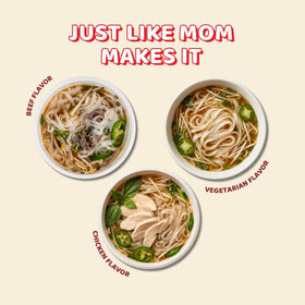 VIFON Pho Bo plastic fork included for on-the-go meals.
