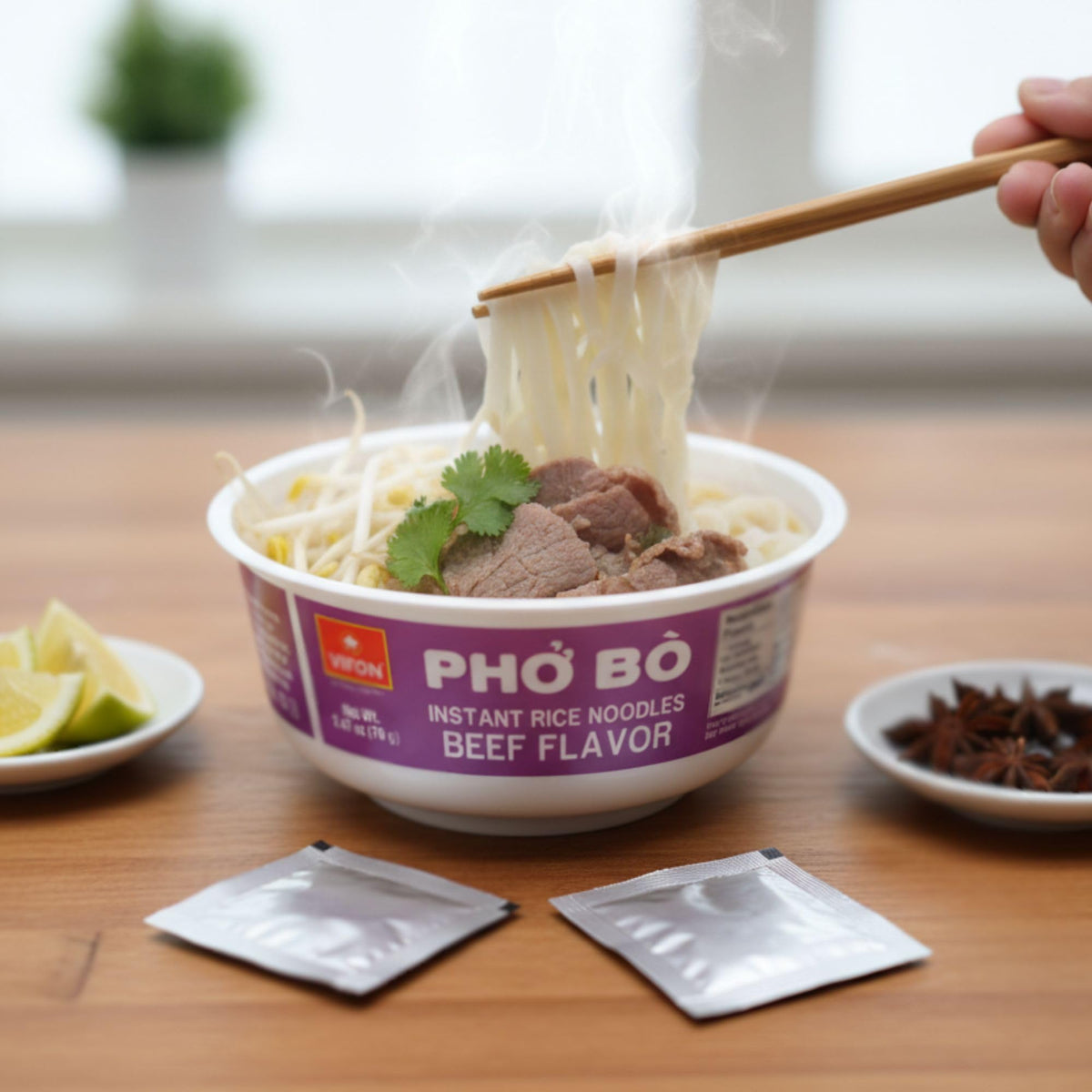 VIFON Pho Bo soup base pack for rich, aromatic broth.
