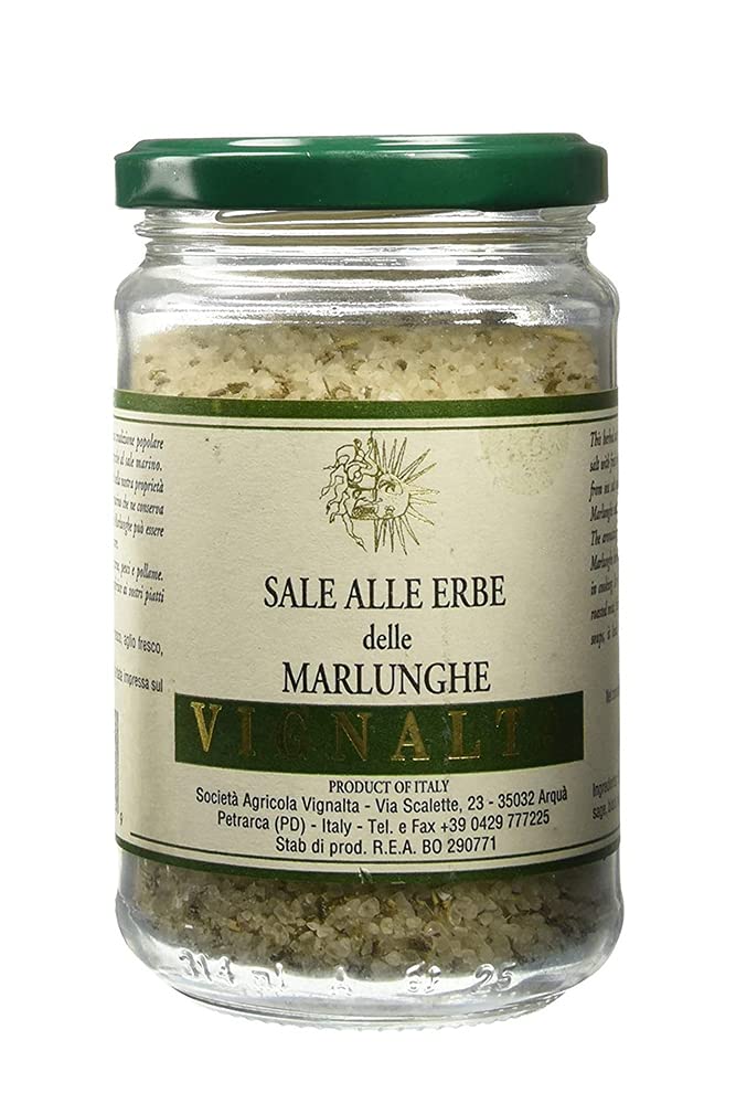 Vignalta Sicilian herb salt in a jar, rosemary and sage for Mediterranean flavor