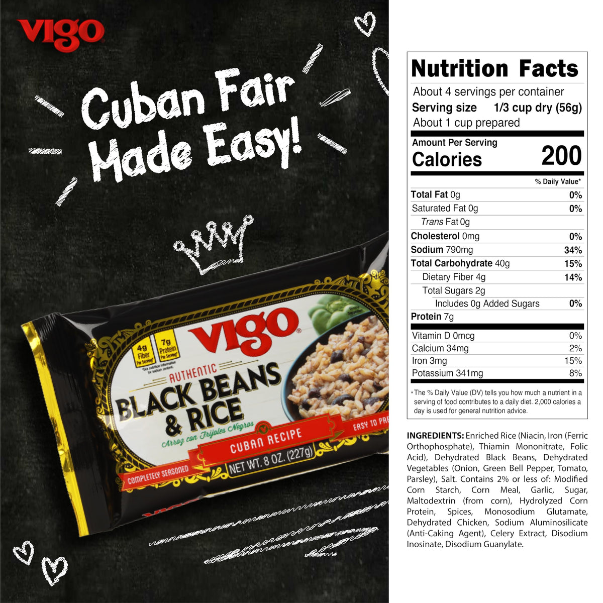 Vigo serving dish featuring beans and rice, ideal weeknight dinner option.