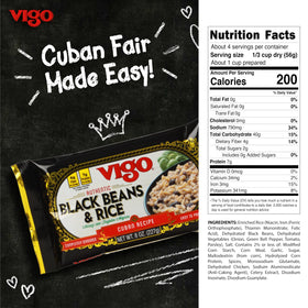 Vigo serving dish featuring beans and rice, ideal weeknight dinner option.