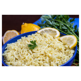 Mediterranean-inspired Vigo lemon rice served as a complete meal.