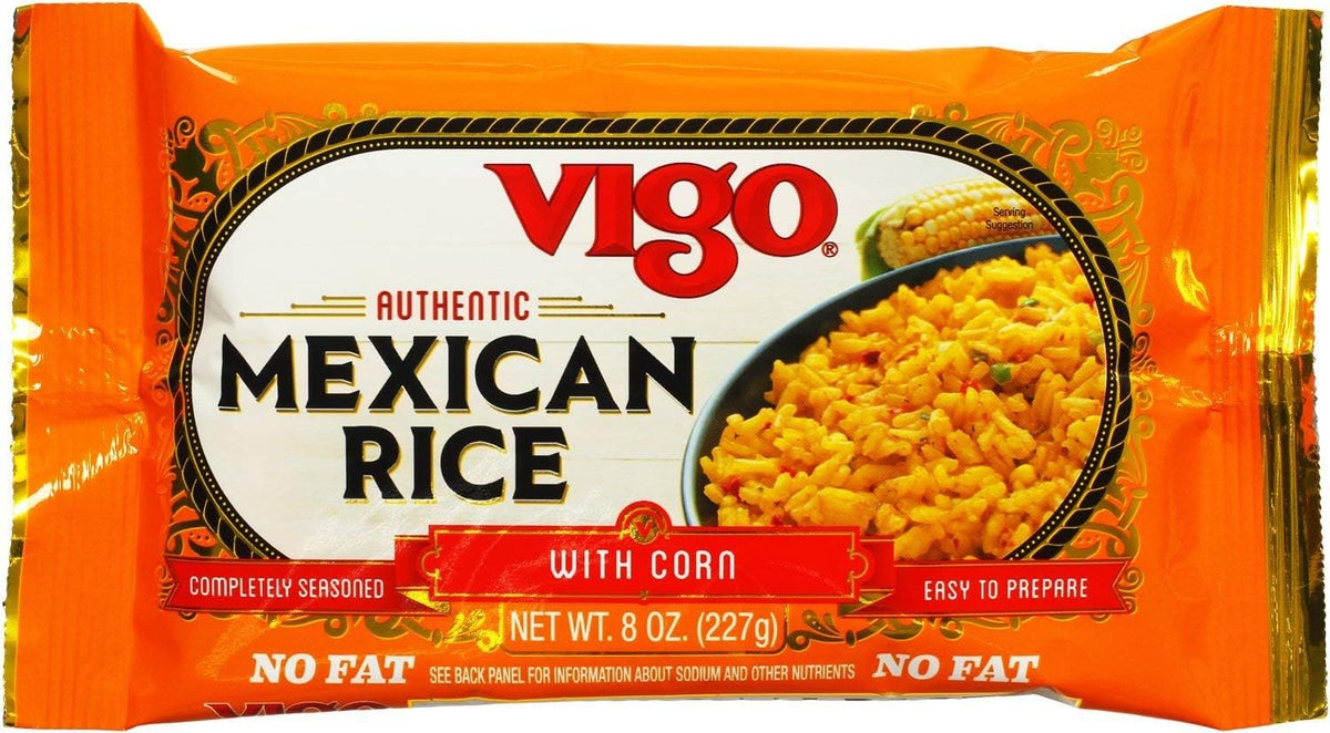 Vigo Authentic Mexican Rice with Corn in a bowl, a ready side dish