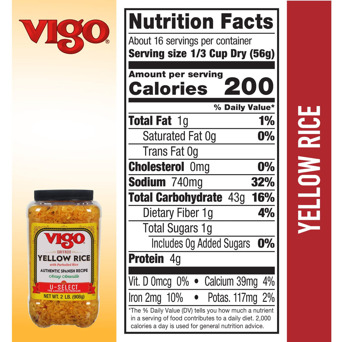 Vigo saffron yellow rice serving bowl ready to enjoy as a flavorful side.