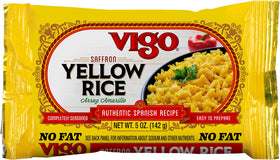 Vigo Authentic Saffron Yellow Rice six-pack ready to heat as an easy side