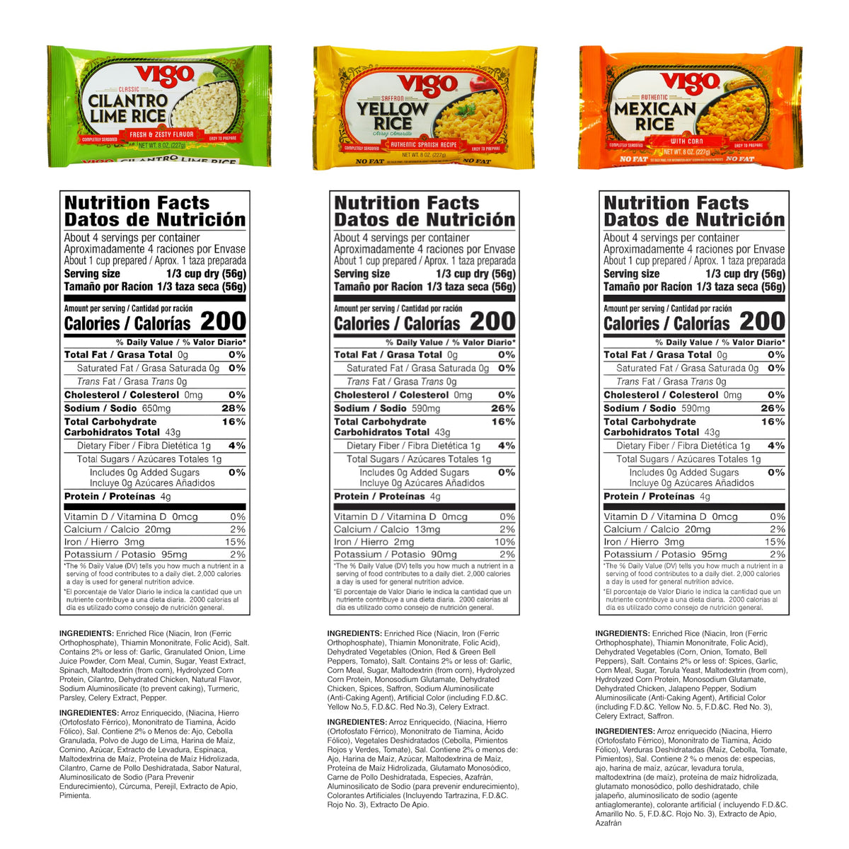 Vigo Cilantro Lime Rice with real lime, ideal for quick meals.