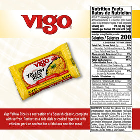 Vigo low-fat yellow rice serving dish, a light and flavorful side