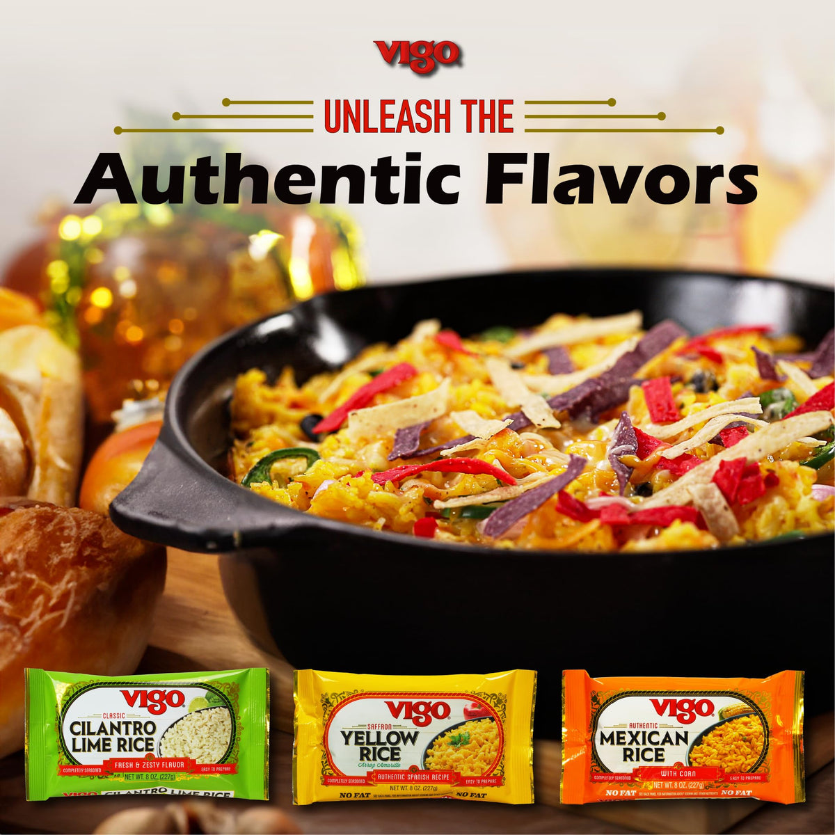Vigo Mexican Rice with Corn, ready to pair with tacos and burritos.