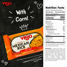 Vigo Mexican Rice with Corn, ready in under 20 minutes for quick weeknight meals