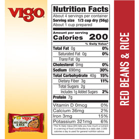 Vigo Red Beans and Rice served in a bowl, satisfying and flavorful dinner option.