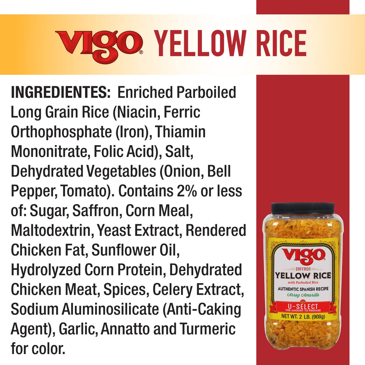 Close-up of Vigo saffron yellow rice grains highlighting color and texture.