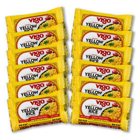 Vigo yellow rice served in a bowl showing vibrant color and texture.