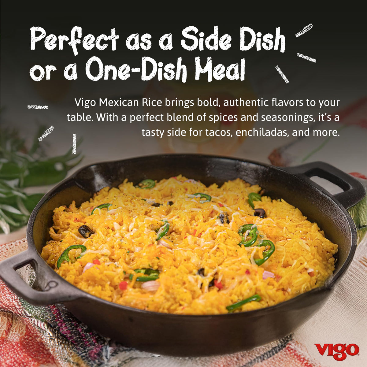 Vigo yellow rice with corn offers taco-inspired flavor in every bite