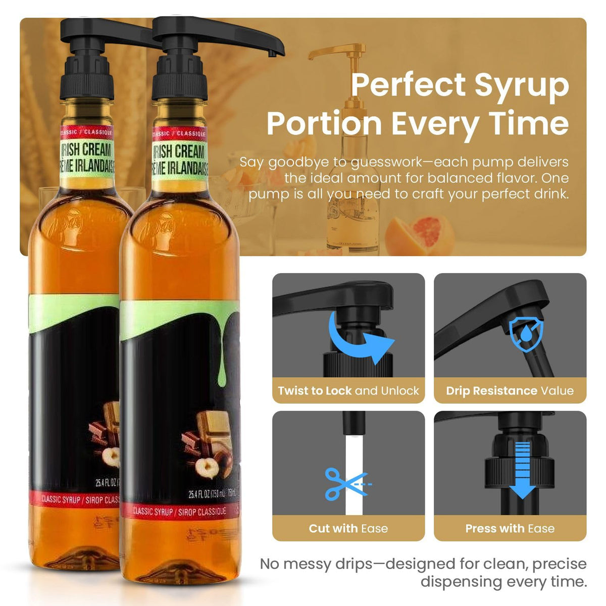 VIGOR PATH easy-to-clean design simplifies syrup refills and maintenance.