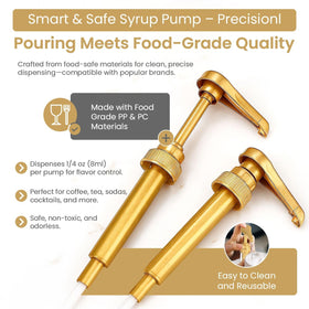 VIGOR PATH syrup pump action demonstrates smooth, measured pours for consistent flavoring.