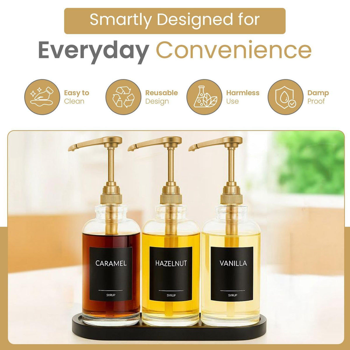 VIGOR PATH Torani plastic bottle compatibility supports quick setup.