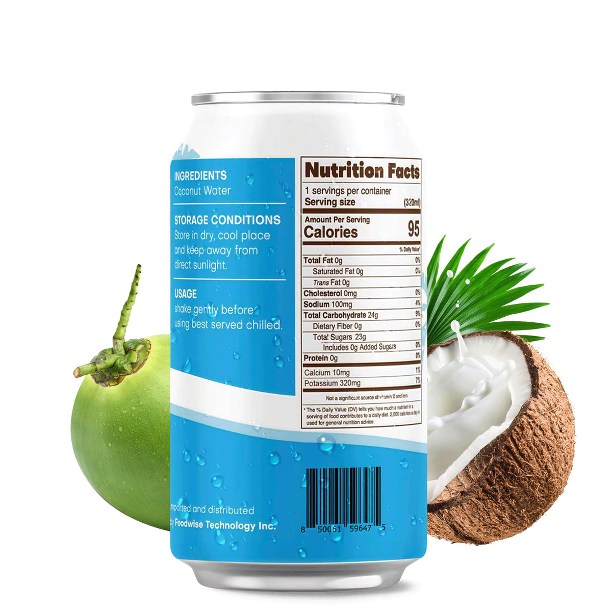 VIIBI 11oz can poured over ice delivers natural electrolytes
