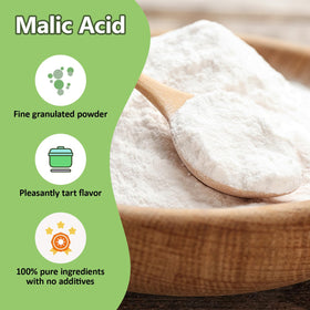 Viktairy malic acid scoop showing precise measuring for consistent sour notes.