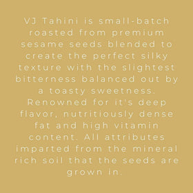 Villa Jerada creamy tahini texture is ideal for smoothies, spreads, and baking.