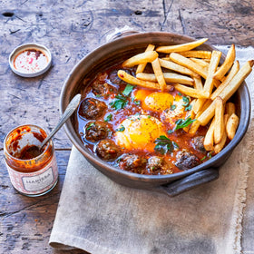 Villa Jerada Harissa roasted vegetables enhanced by preserved lemon